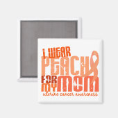 Ik Draag voor mijn moeder 6.4 baarmoederkanker Magneet (Voorkant / Achterkant)