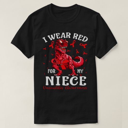 Ik Draag voor mijn nichtje Vasculitis Awareness Di T-shirt (Design voorkant)