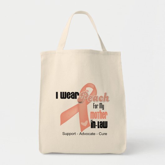 Ik Draag voor mijn schoonmoeder - baarmoederkanker Tote Bag (Voorkant)