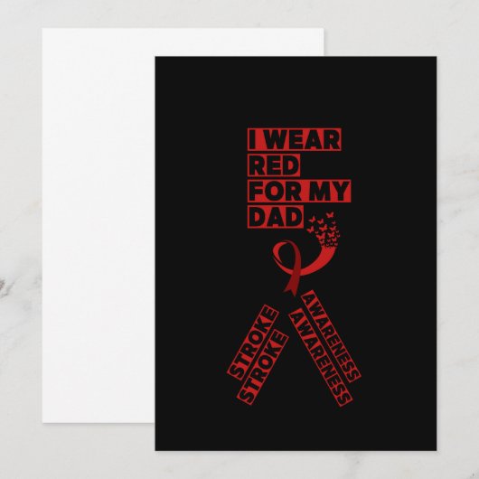 Ik draag voor mijn vader beroerte bewustwording ma kaart (Voorkant / Achterkant)