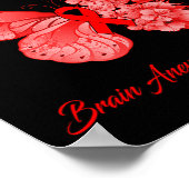 Ik Draag voor mijn vrouw Brain Aneurysm Awareness Poster (Hoek)