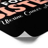 Ik Draag voor mijn zusje uteriene kanker Poster (Hoek)