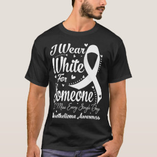 Ik draag wit voor iemand MESOTHELIOMA bewustzijn T-shirt