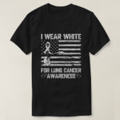 Ik Draag wit voor longkanker Awareness Month T-shirt (Design voorkant)