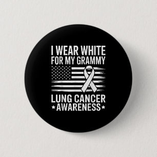 Ik Draag wit voor mijn Grammy Lung Cancer Ribbon A Ronde Button 5,7 Cm