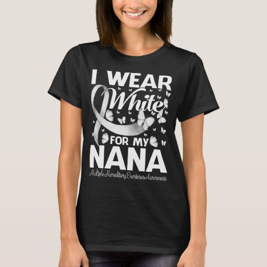 Ik Draag wit voor mijn Nana Multiple erfelijk T-shirt (Voorkant)