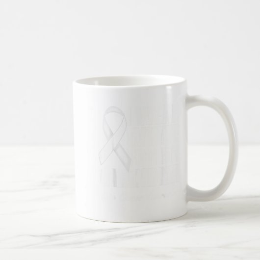 Ik draag wit voor mijn oma longkanker bewustzijn koffiemok (Rechts)