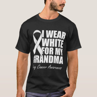 Ik Draag Wit Voor Mijn Oma Longkanker Bewustzijn T-shirt