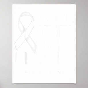 Ik draag wit voor mijn opa longkanker bewustzijn poster