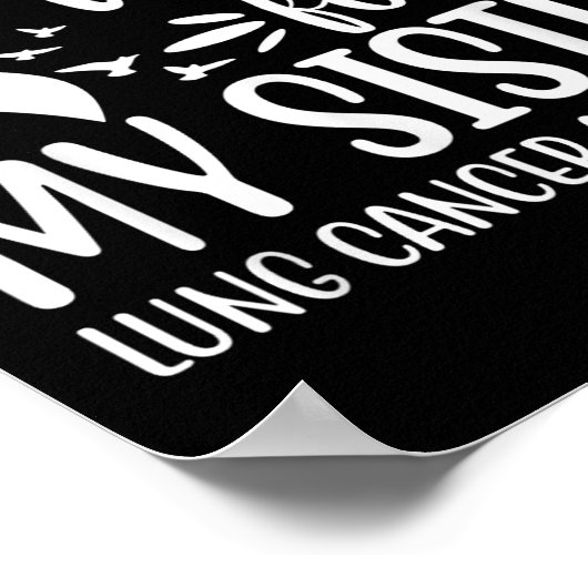 Ik Draag wit voor mijn zus longkanker Awarenes Poster (Hoek)