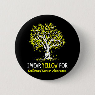 Ik Draag Yellow Childhood Cancer Awareness Month Ronde Button 5,7 Cm