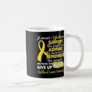 Ik Draag Yellow Support Fighters Kinderkanker AW Koffiemok