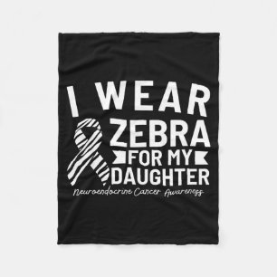 Ik draag zebra voor de neuro-endocriene kanker van fleece deken