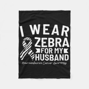 Ik Draag Zebra voor mijn man neuro-endocriene kank Fleece Deken