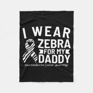 Ik draag zebra voor mijn vader neuro-endocriene ka fleece deken