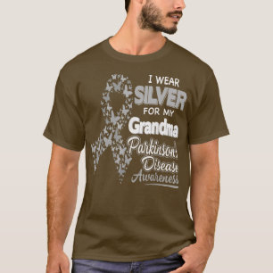Ik Draag Zilver voor mijn oma Parkinson ziekte Awa T-shirt