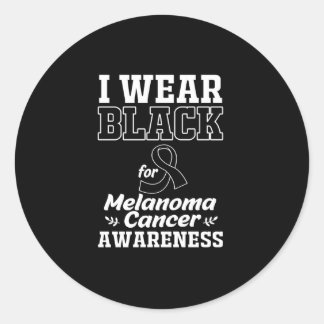 Ik Draag zwart voor Melanoma-bewustzijn Ronde Sticker