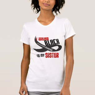Ik Draag zwart voor mijn zuster 33 MELANOMA T-shirt