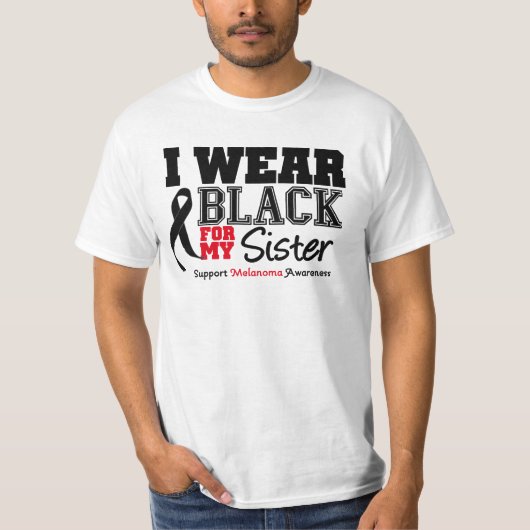 Ik Draag zwart voor mijn zuster T-shirt (Voorkant)