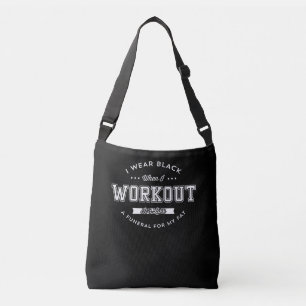 Ik Draag zwart wanneer ik een grappige motivatie b Crossbody Tas