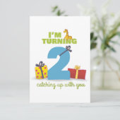 Ik draai 2 Happy Birthday kinder kaart (Staand voorkant)