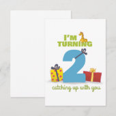 Ik draai 2 Happy Birthday kinder kaart (Voorkant / Achterkant)