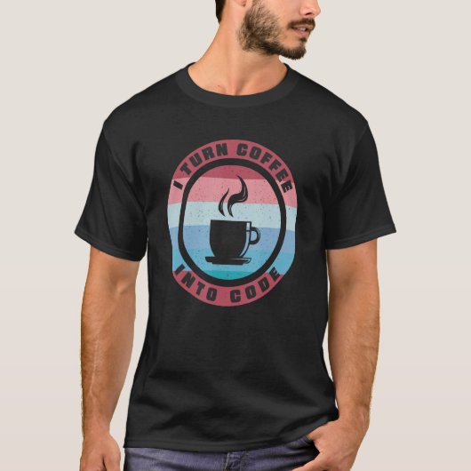 Ik draai Koffie in de Ontwikkelaar van het Web van T-shirt (Voorkant)