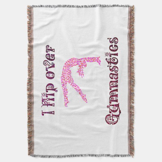 Ik draai over gymnastiek Fancy doopvont Drow Blank Deken (Voorkant Verticaal)