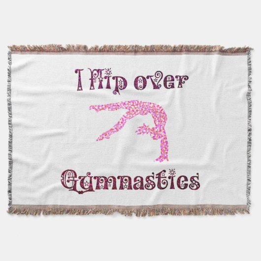 Ik draai over gymnastiek Fancy doopvont Drow Blank Deken (Voorkant)