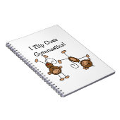 Ik draai over gymnastiek notitieboek (Rechterzijde)