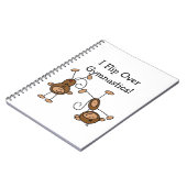 Ik draai over gymnastiek notitieboek (Linkerzijde)