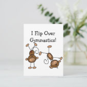 Ik draai over Gymnastiek Tshirts en geschenken Briefkaart (Staand voorkant)