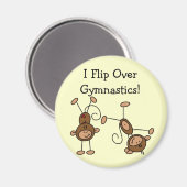 Ik draai over Gymnastiek Tshirts en geschenken Magneet (Voorkant / Achterkant)