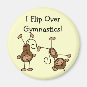 Ik draai over Gymnastiek Tshirts en geschenken Magneet