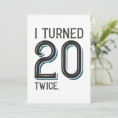 Ik draaide 20 maal bedankkaart (Staand voorkant)