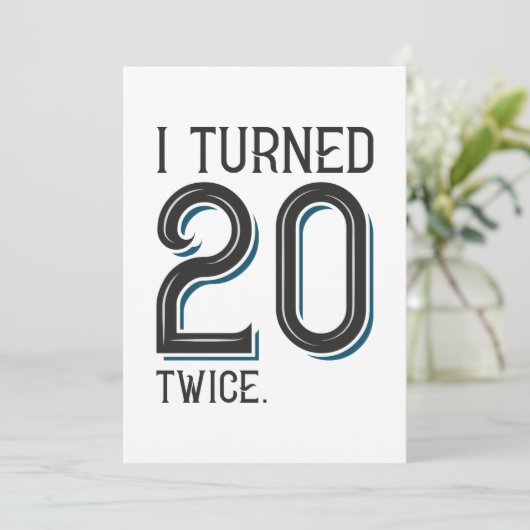 Ik draaide 20 maal bedankkaart (Staand voorkant)