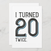 Ik draaide 20 maal bedankkaart (Voorkant / Achterkant)