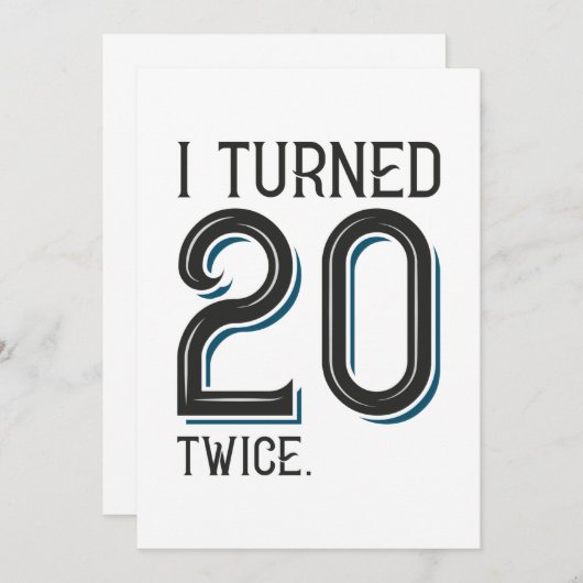 Ik draaide 20 maal bedankkaart (Voorkant / Achterkant)