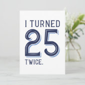 Ik draaide 25 keer bedankkaart (Staand voorkant)