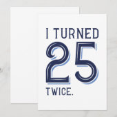 Ik draaide 25 keer bedankkaart (Voorkant / Achterkant)