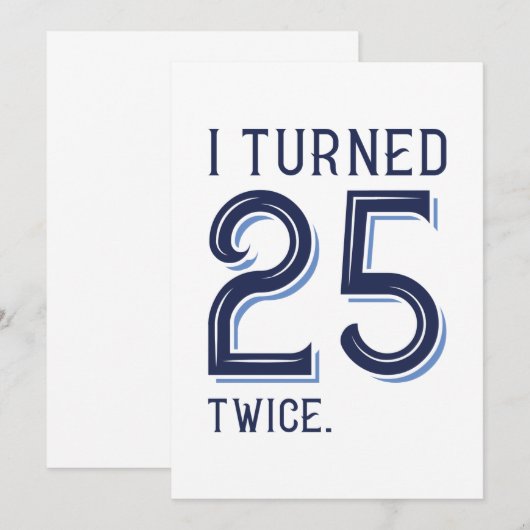 Ik draaide 25 keer bedankkaart (Voorkant / Achterkant)