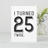 Ik draaide 25 keer bedankkaart (Staand voorkant)