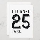 Ik draaide 25 keer bedankkaart (Voorkant / Achterkant)