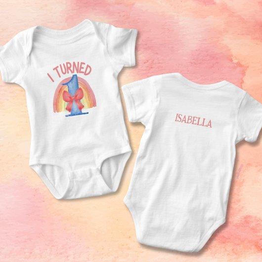 Ik draaide één Baby-pak voor meisjes regenboog Romper