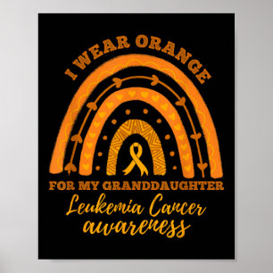 Ik dragen oranje voor kleindochter leukemie kanker poster