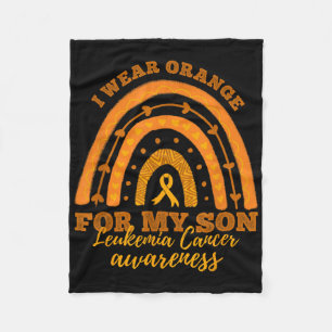 Ik dragen oranje voor mijn zoon Leukemie Kanker be Fleece Deken