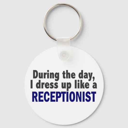 Ik dress op als een receptionist sleutelhanger (Voorkant)