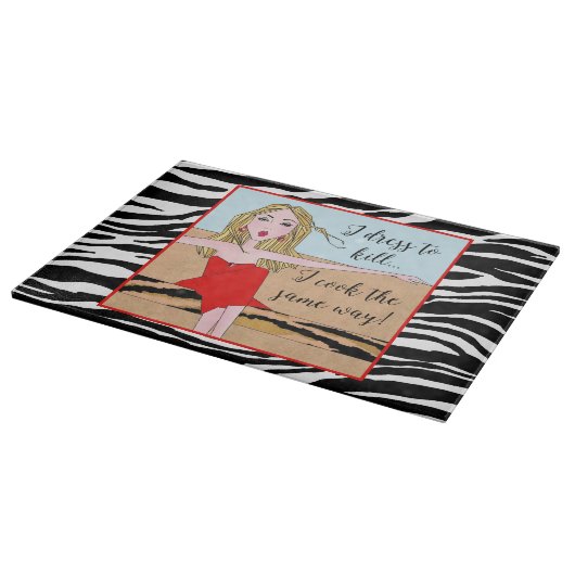 "Ik dress to Kill... ik heb dezelfde weg bewandeld Snijplank (Hoek)