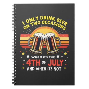 Ik Drink Alleen bij Twee Gelegenheden Grappig 4 Ju Notitieboek