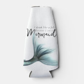 Ik Drink als een vis omdat ik een zeemeermin ben | Flesjeskoeler (Voorkant)